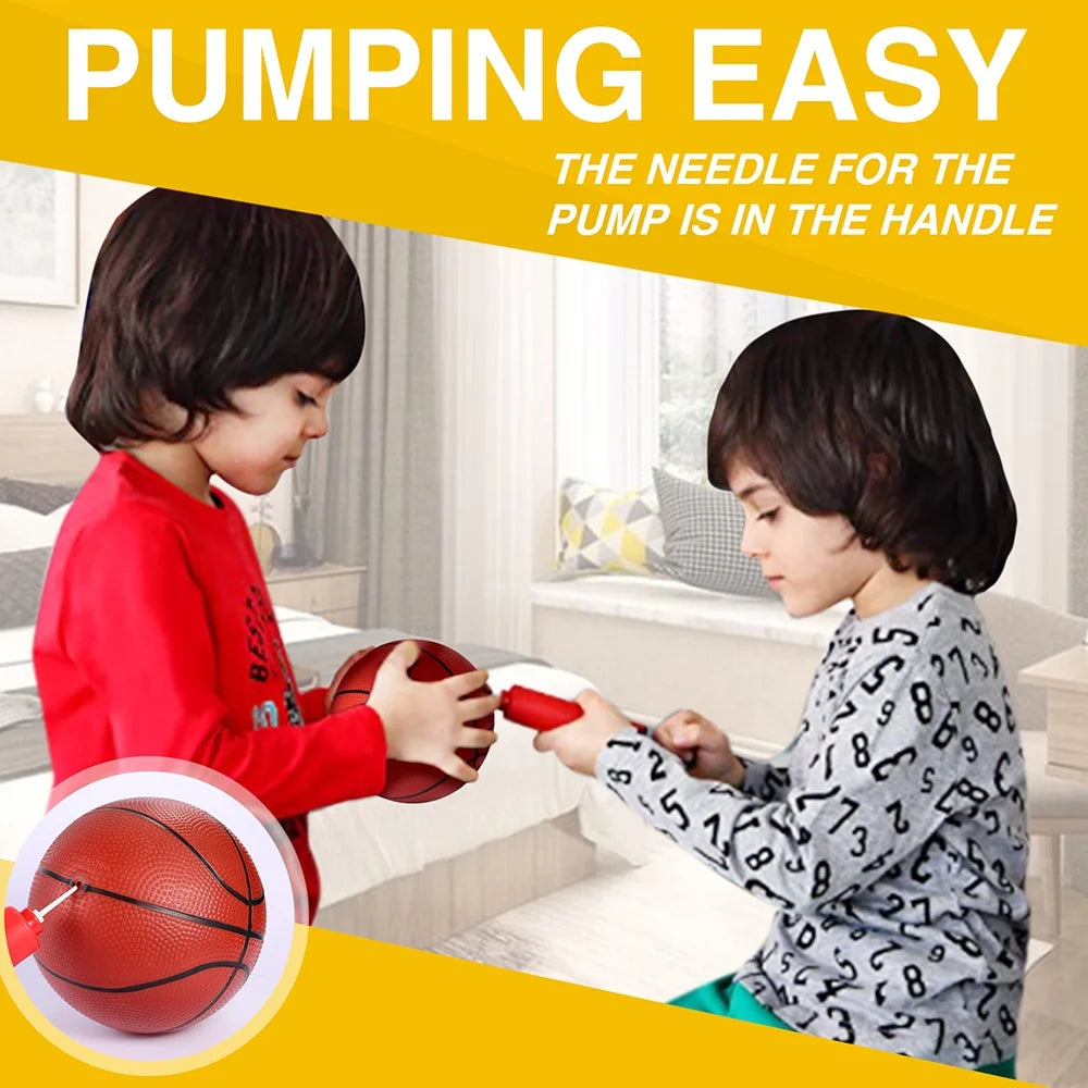 Basketball Goal for Kids, Outdoor Indoor Basketball Hoop Arcade Game with 6 Balls with Pump, Basketball Shooting System for Toddlers and Children, Sports Toys for 3-6 Year Old Boys Girls Gifts